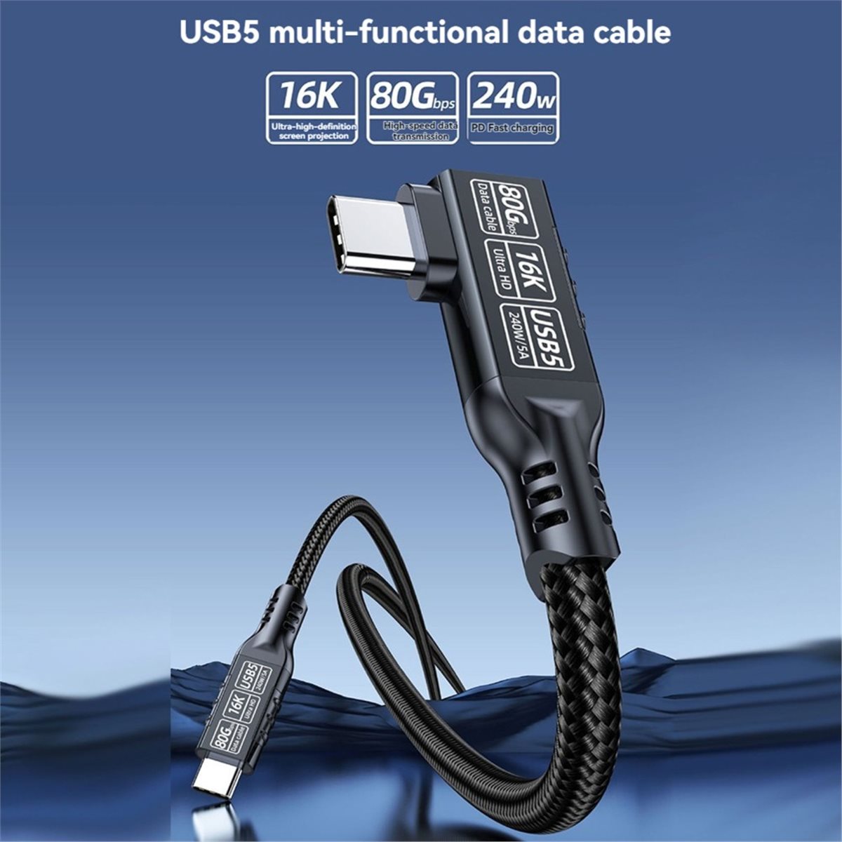 Usb Data Cable - actualización. Cable Thunderbolt 5 Tipo C