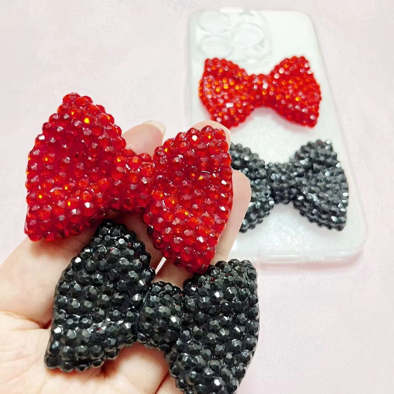 Phone Accessories Logo Design - 1 Uds Y2K Kawaii pajarita rosa
