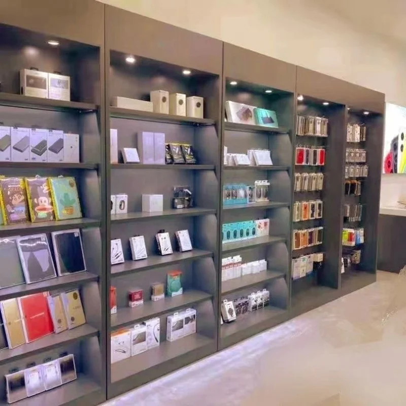 Expositor de Madera Personaliz - Phone Accessories Store reseña y precio